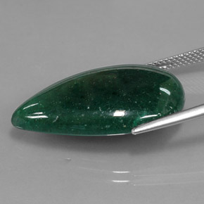 Avventurina naturale verde da 18,06 ct, taglio a pera, traslucido
