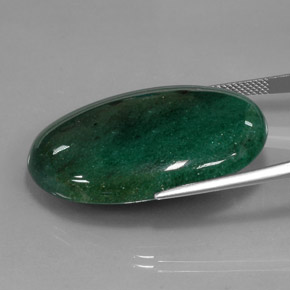 Avventurina Verde naturale da 47.23 ct, Taglio ovale, Traslucido