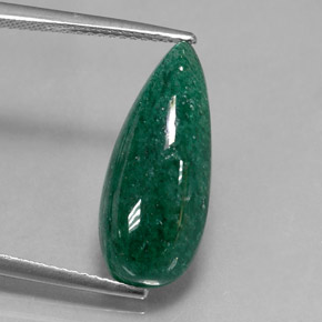 Avventurina naturale verde da 6,65 ct, trasparente, trasparente/traslucido