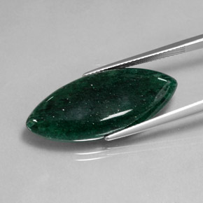 Avventurina naturale verde da 18,21 ct, trasparente, trasparente/traslucido