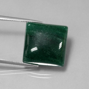 Avventurina naturale verde da 17,44 ct, quadrato, traslucido