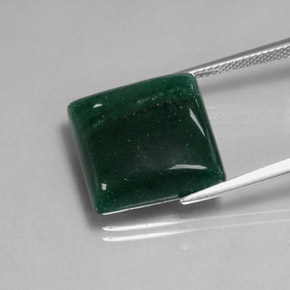 Avventurina naturale verde da 17,44 ct, quadrato, traslucido