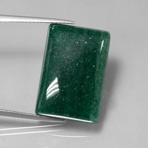 Avventurina naturale verde da 20,33 ct, baguette, traslucido