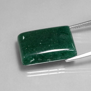 Avventurina naturale verde da 20,33 ct, baguette, traslucido