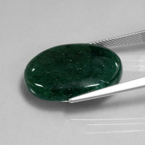 Avventurina naturale verde da 19,10 ct, taglio ovale, traslucido