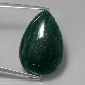 Avventurina Verde naturale da 20.96 ct, Forma a pera, Traslucido