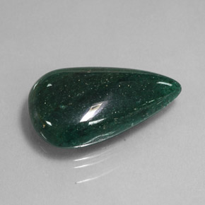 Avventurina naturale verde da 19,04 ct, taglio a pera, traslucido