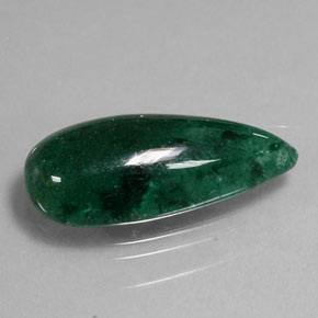 Avventurina naturale verde da 10,46 ct, taglio a pera, opaco