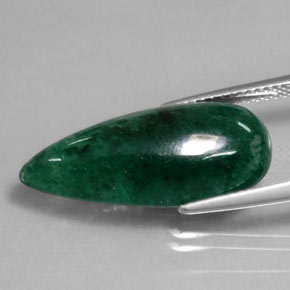 Avventurina naturale verde da 10,46 ct, taglio a pera, opaco