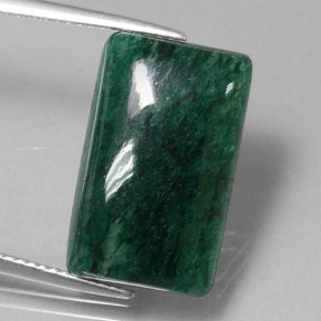 Avventurina Verde naturale da 11.84 ct, Taglio a baguette, Opaco