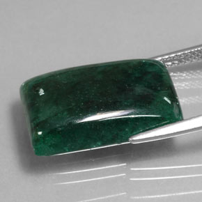 Avventurina Verde naturale da 11.84 ct, Taglio a baguette, Opaco