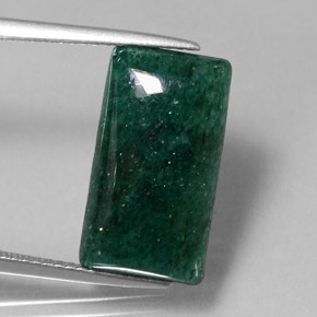 Avventurina naturale verde da 9,45 ct, trasparente, trasparente/traslucido