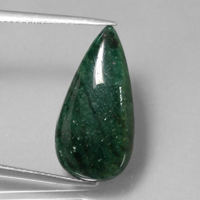 Avventurina naturale verde da 10,10 ct, trasparente, trasparente/traslucido
