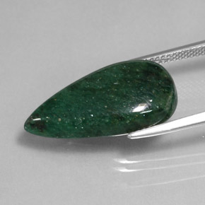 Avventurina naturale verde da 10,10 ct, trasparente, trasparente/traslucido