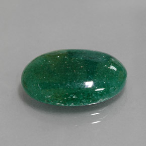 Avventurina naturale verde da 9,17 ct, taglio ovale, traslucido