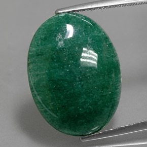 Avventurina Verde naturale da 11.32 ct, Taglio ovale, Traslucido
