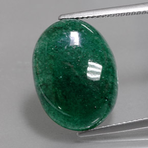 Avventurina Verde naturale da 11.07 ct, Taglio ovale, Traslucido