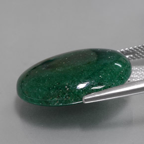 Avventurina Verde naturale da 15.91 ct, Taglio ovale, Traslucido