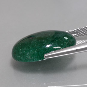 Avventurina naturale verde da 10,36 ct, taglio ovale, traslucido