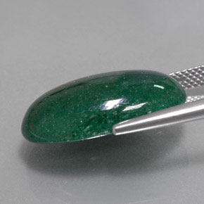 Avventurina naturale verde da 14,64 ct, taglio ovale, traslucido
