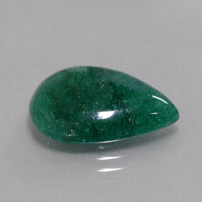 Avventurina naturale verde da 7,95 ct, taglio a pera, traslucido