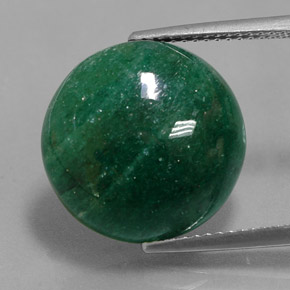 Avventurina Verde naturale da 11.46 ct, Taglio rotondo, Traslucido