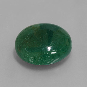Avventurina naturale verde da 11,75 ct, taglio rotondo, traslucido