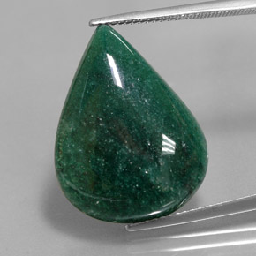 Avventurina Verde naturale da 16.78 ct, Forma a pera, Traslucido