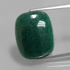 Avventurina naturale verde da 13,91 ct, taglio a cuscino, traslucido