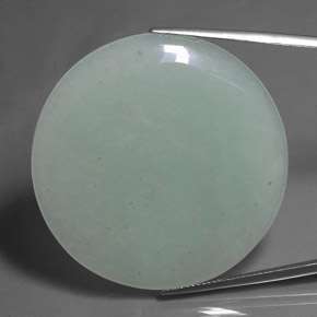 Avventurina Verde naturale da 53.37 ct, Taglio rotondo, Traslucido