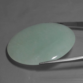 Avventurina Verde naturale da 53.37 ct, Taglio rotondo, Traslucido