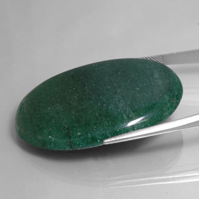 Avventurina Verde naturale da 82.69 ct, Taglio ovale, Traslucido