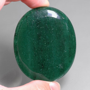 Avventurina Verde naturale da 106.65 ct, Taglio ovale, Traslucido