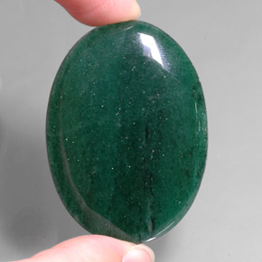 Avventurina Verde naturale da 64.60 ct, Taglio ovale, Traslucido