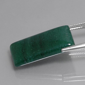 Avventurina Verde naturale da 12.79 ct, Taglio a baguette, Traslucido