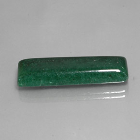 Avventurina naturale verde da 16,88 ct, baguette, traslucido