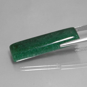 Avventurina naturale verde da 16,88 ct, baguette, traslucido