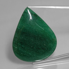 Avventurina Verde naturale da 46.12 ct, Forma a pera, Traslucido