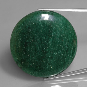 Avventurina Verde naturale da 67.40 ct, Taglio rotondo, Traslucido