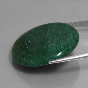 Avventurina Verde naturale da 67.40 ct, Taglio rotondo, Traslucido