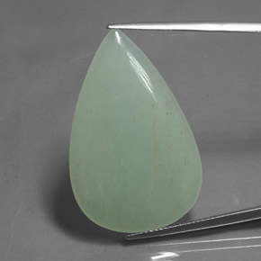 Avventurina naturale verde da 23,01 ct, taglio a pera, traslucido