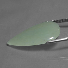 Avventurina naturale verde da 23,01 ct, taglio a pera, traslucido