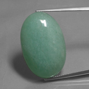 Avventurina Verde naturale da 33.49 ct, Taglio ovale, Opaco
