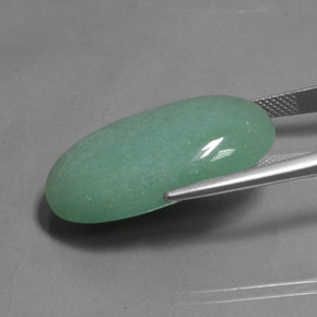 Avventurina Verde naturale da 33.49 ct, Taglio ovale, Opaco