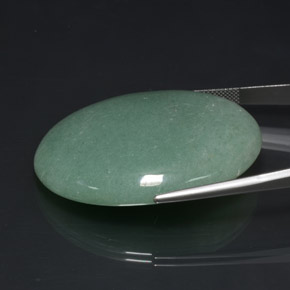 Avventurina naturale verde da 95,09 ct, taglio ovale, opaco