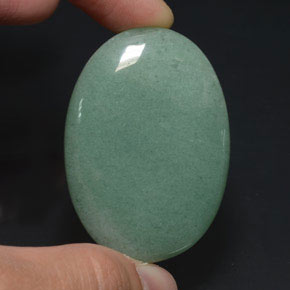 Avventurina naturale verde da 80,23 ct, taglio ovale, opaco