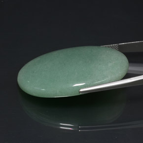 Avventurina naturale verde da 80,23 ct, taglio ovale, opaco
