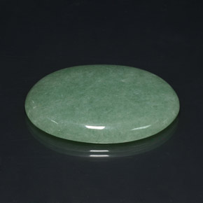 Avventurina naturale verde da 90,47 ct, taglio ovale, opaco