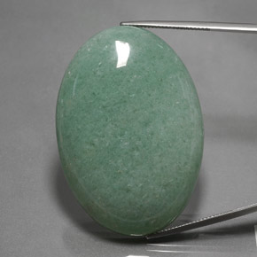 Avventurina naturale verde da 112,70 ct, taglio ovale, opaco