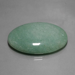 Avventurina naturale verde da 112,70 ct, taglio ovale, opaco